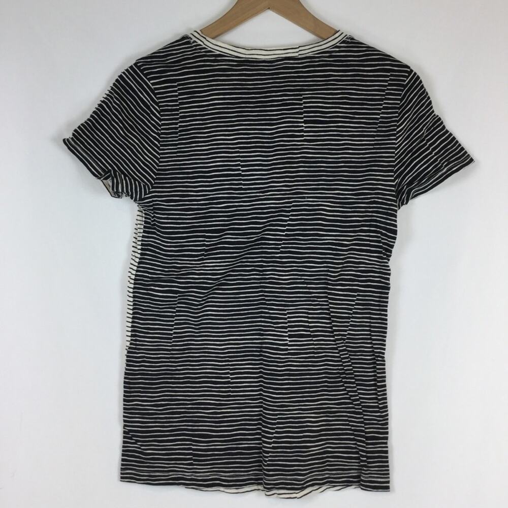 Athleta Organic Daily Crew Tee, Striped, size small tall - Picture 2 of 5